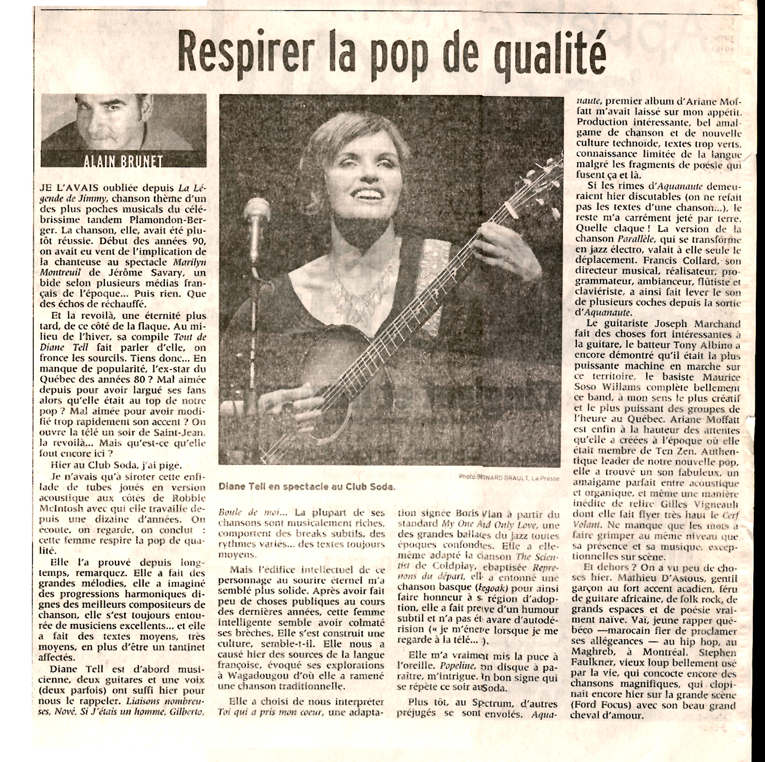 La Presse – Le Club Soda 2005