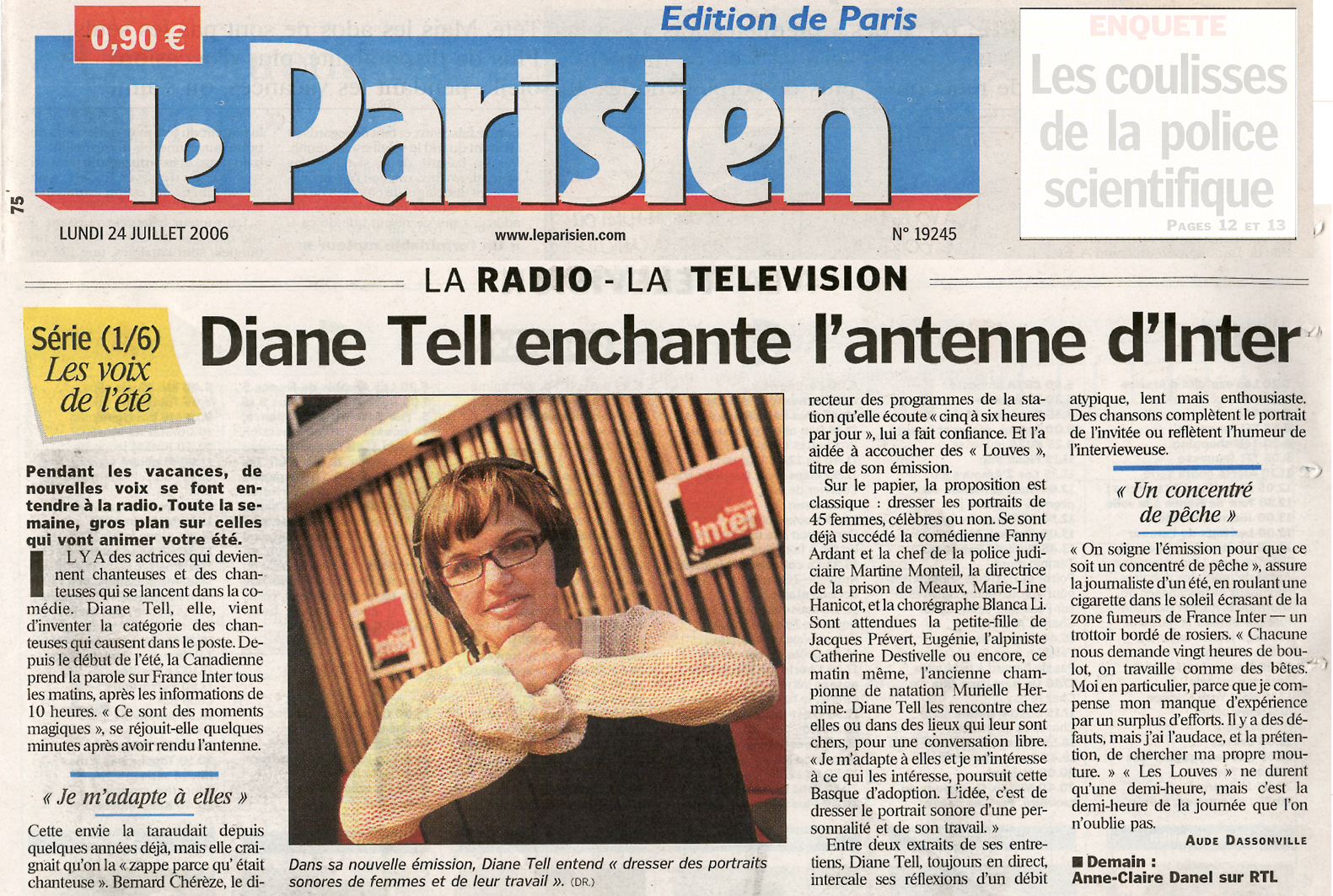 Le Parisien – Les Louves sur France Inter 2006